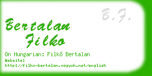 bertalan filko business card