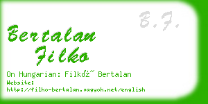 bertalan filko business card